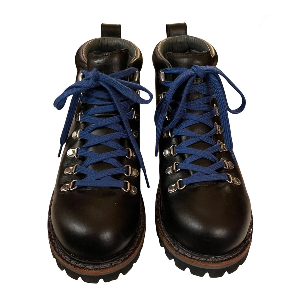 Eddie Bauer Black Leather Boots with Blue Laces